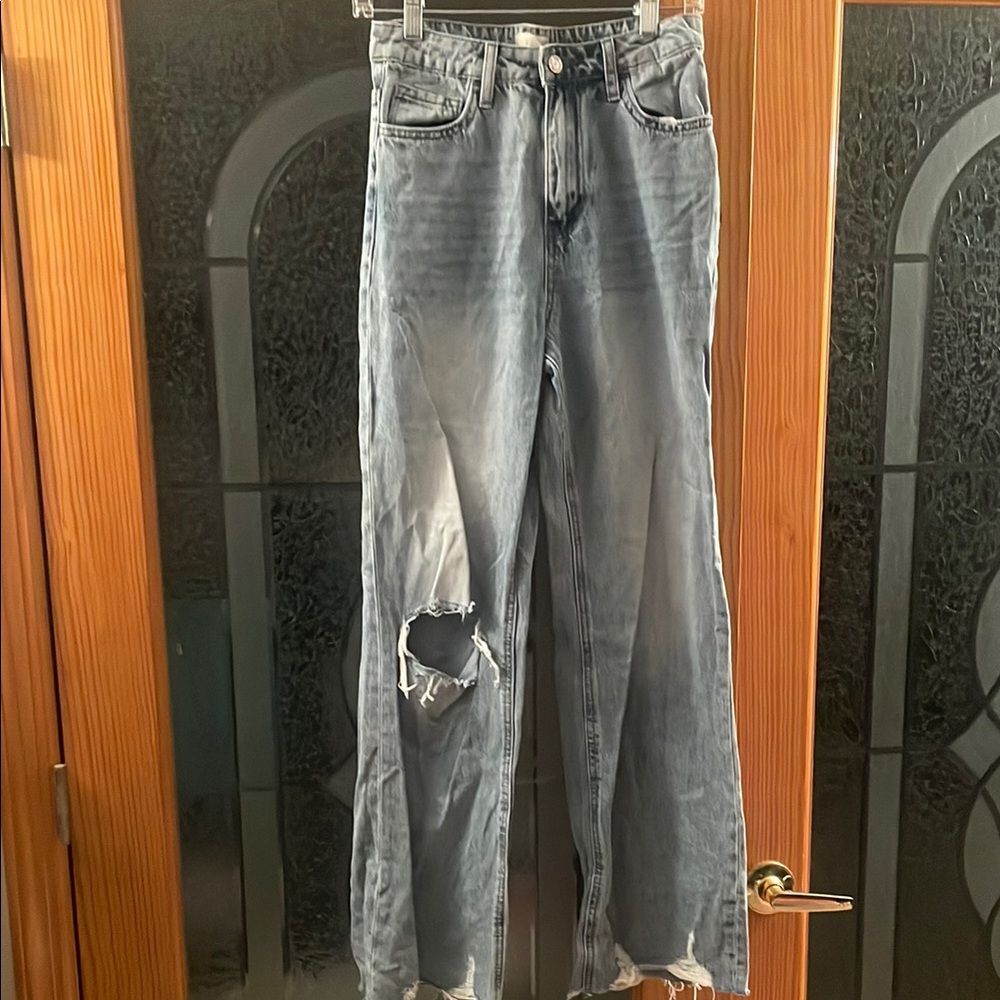 Altar'd State Blue Boyfriend Jeans Classic Denim